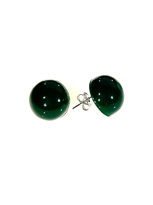 Pendientes media esfera verdes