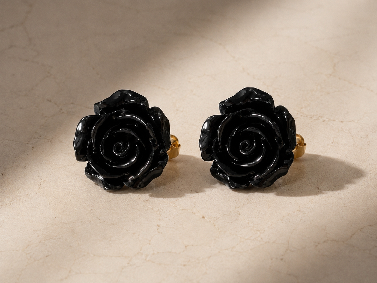 Pendientes Flor Negra