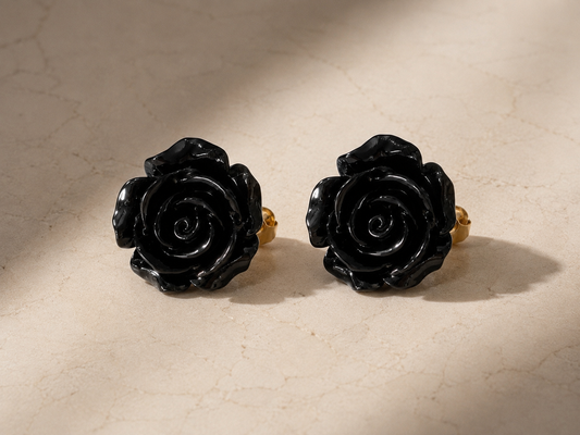 Pendientes Flor Negra