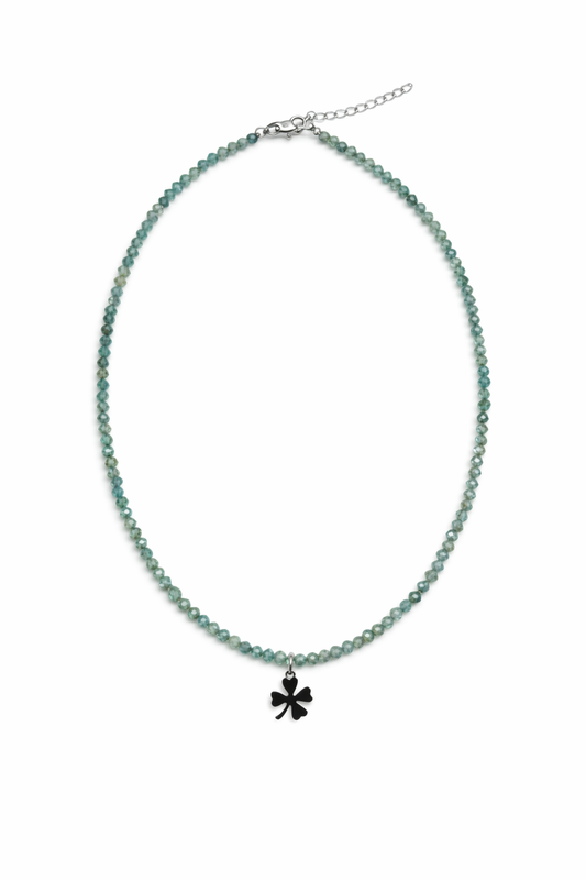 Collar aguamarina TRÉBOL