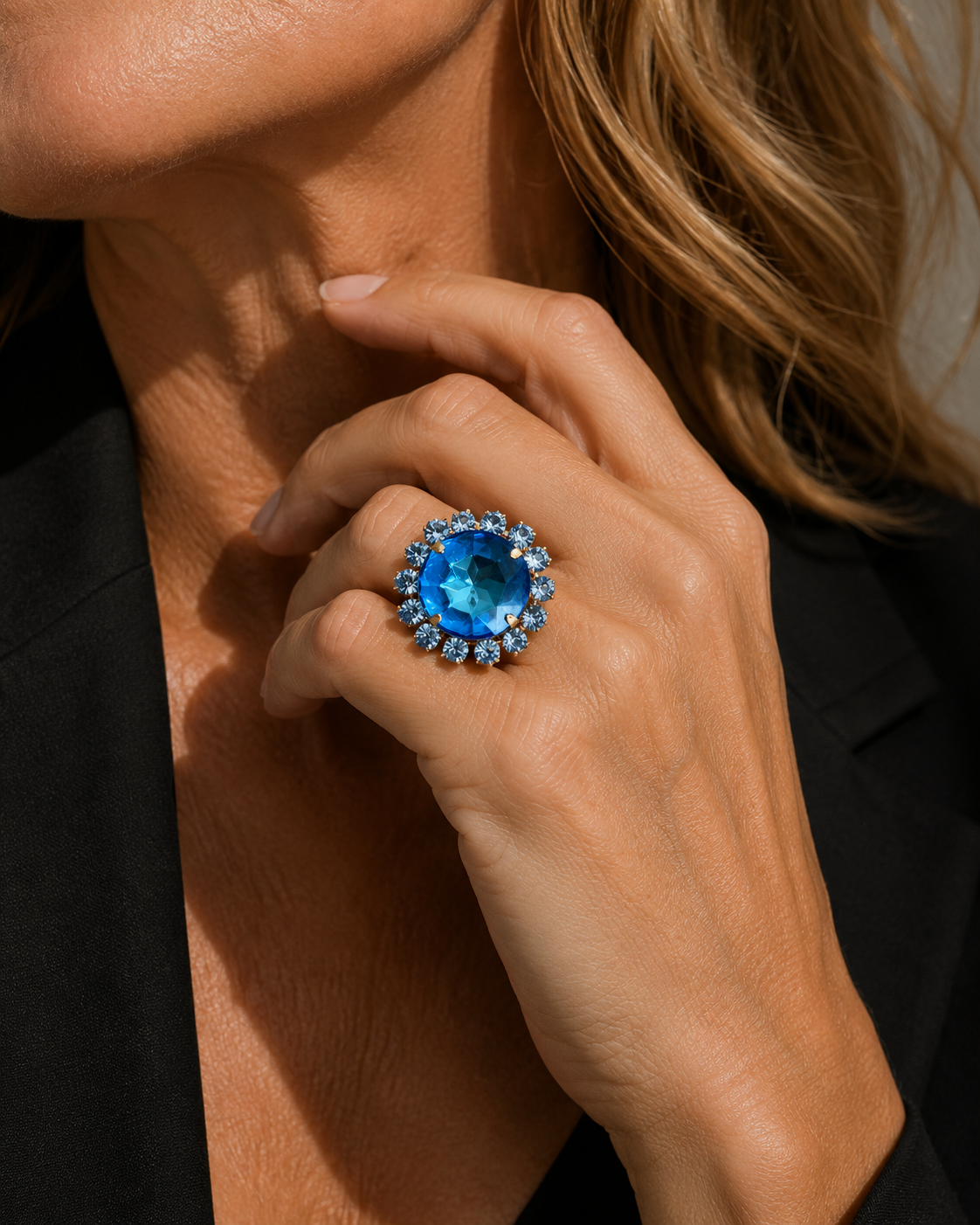 Anillo FLOWER en azul