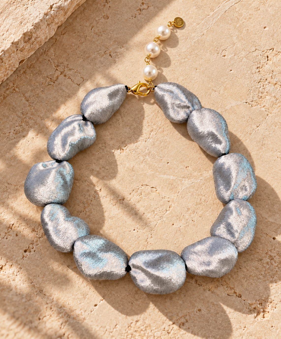 Collar Scultura Silver Pearl