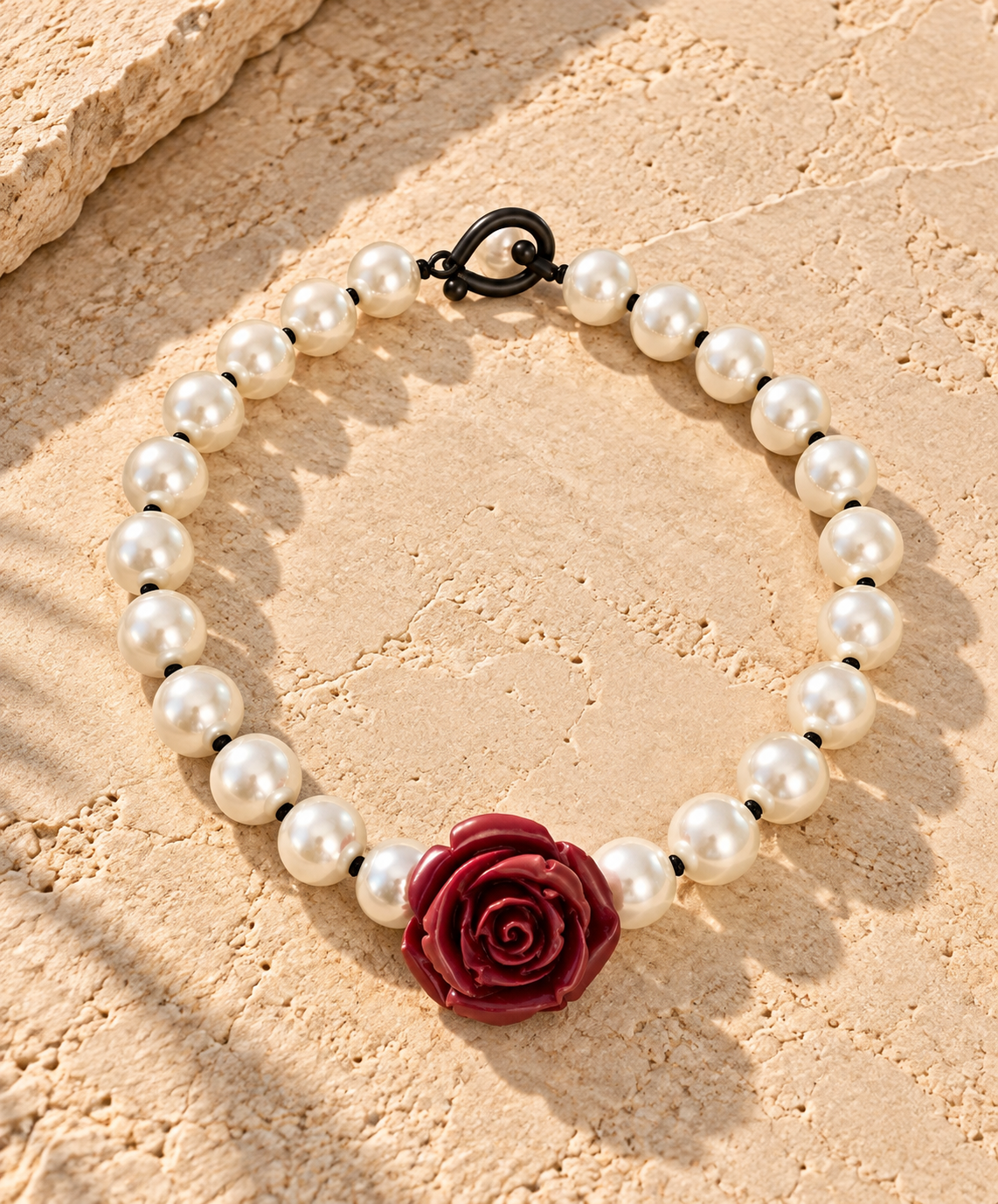 Collar Camelia Rouge