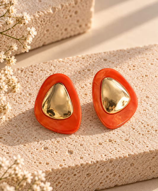 Pendientes Coral Gold