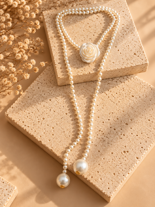 Collar Camelia Pearl Largo