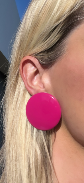 Pendientes grandes fucsia