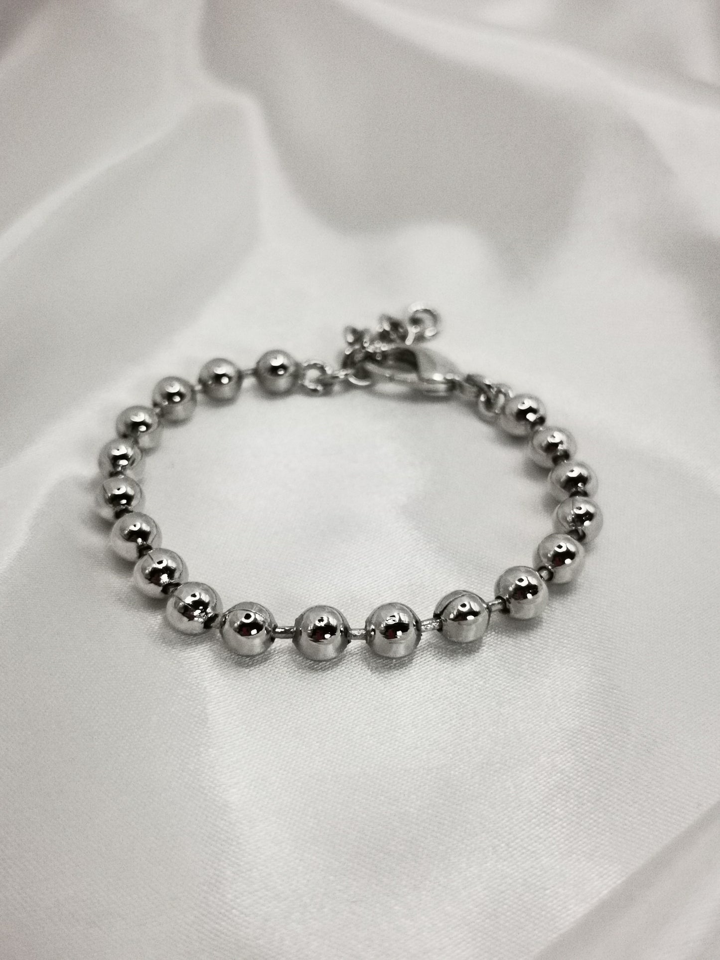 Pulsera bolas rodio