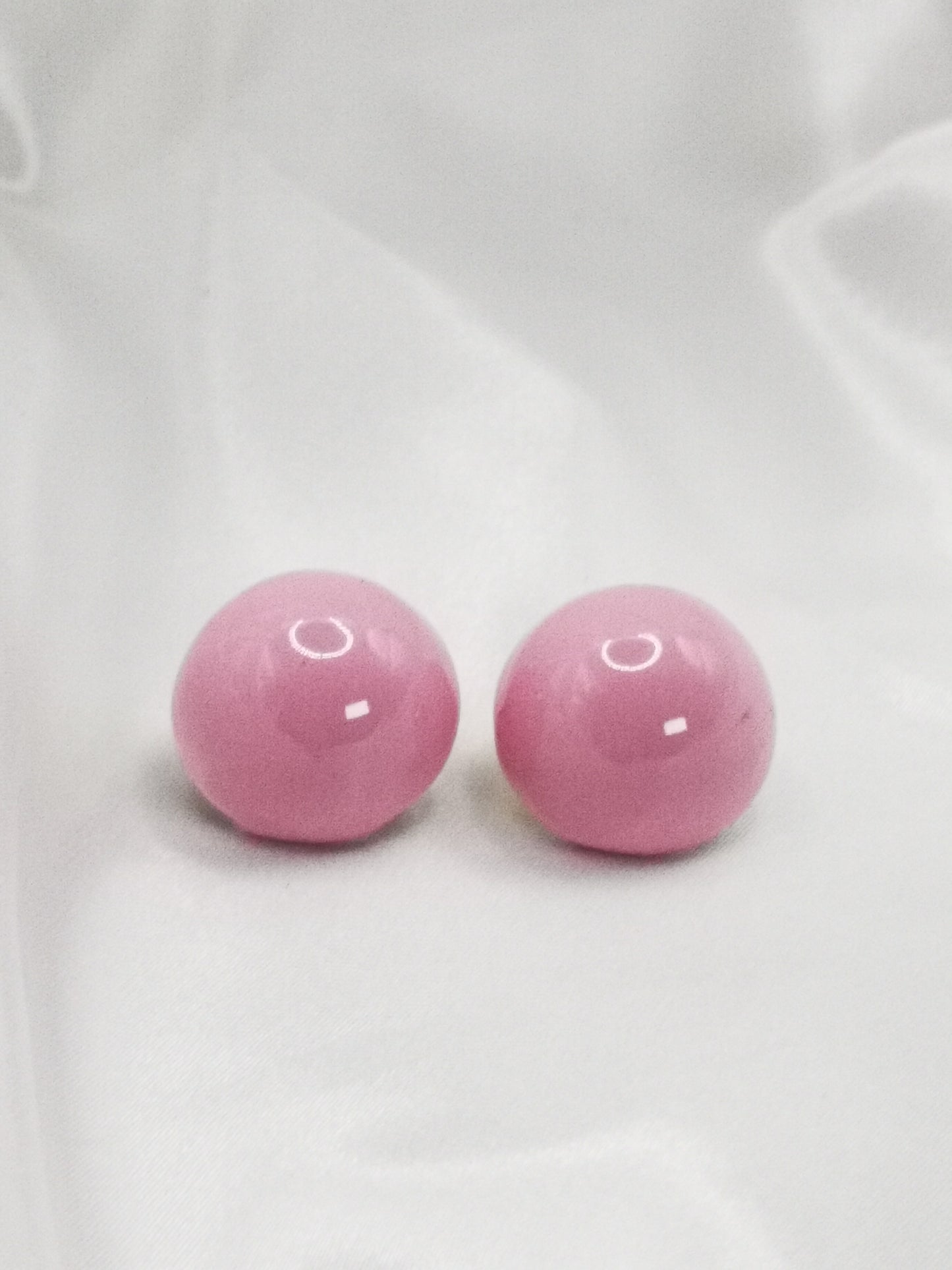 Pendientes esfera en rosa