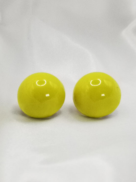 Pendientes esfera en amarillo