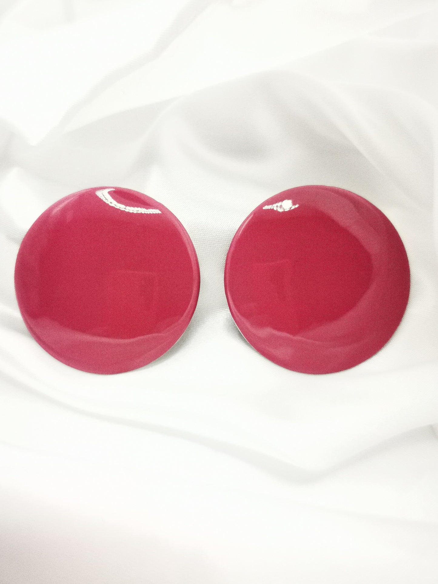 Pendientes grandes fucsia