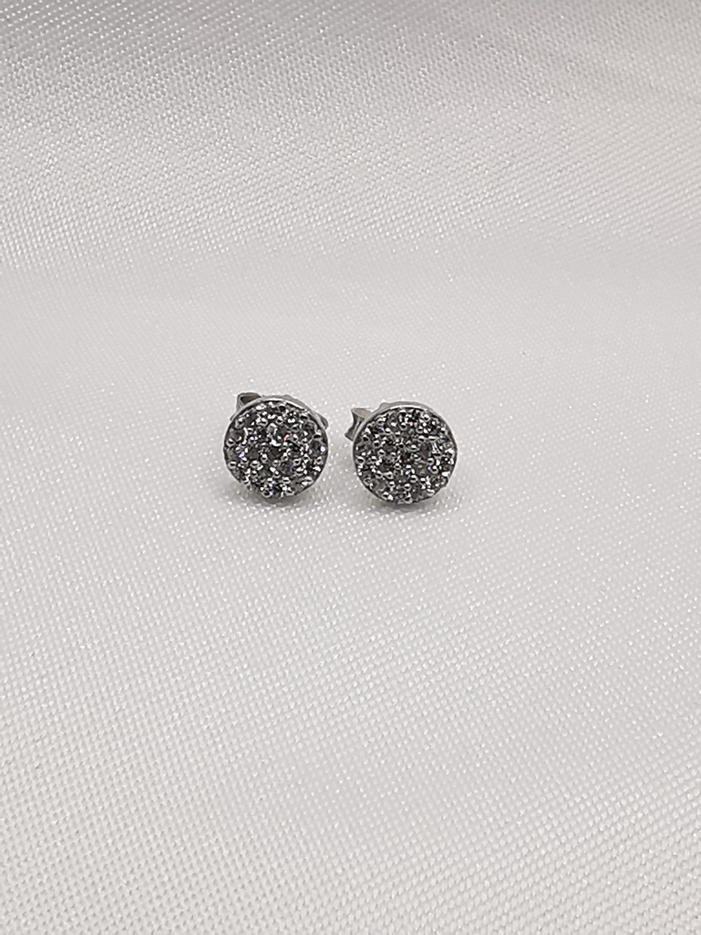 Pendientes dormilonas círculo rodio