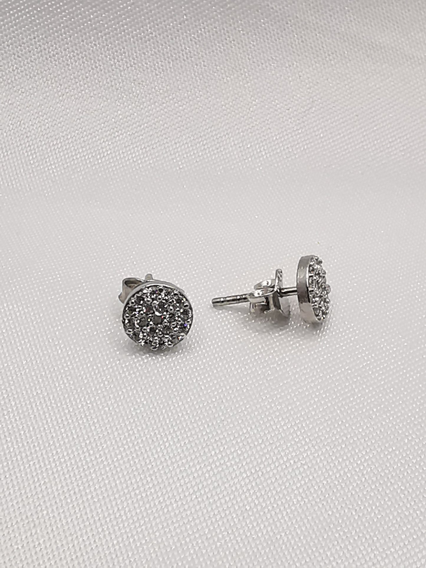 Pendientes dormilonas círculo rodio