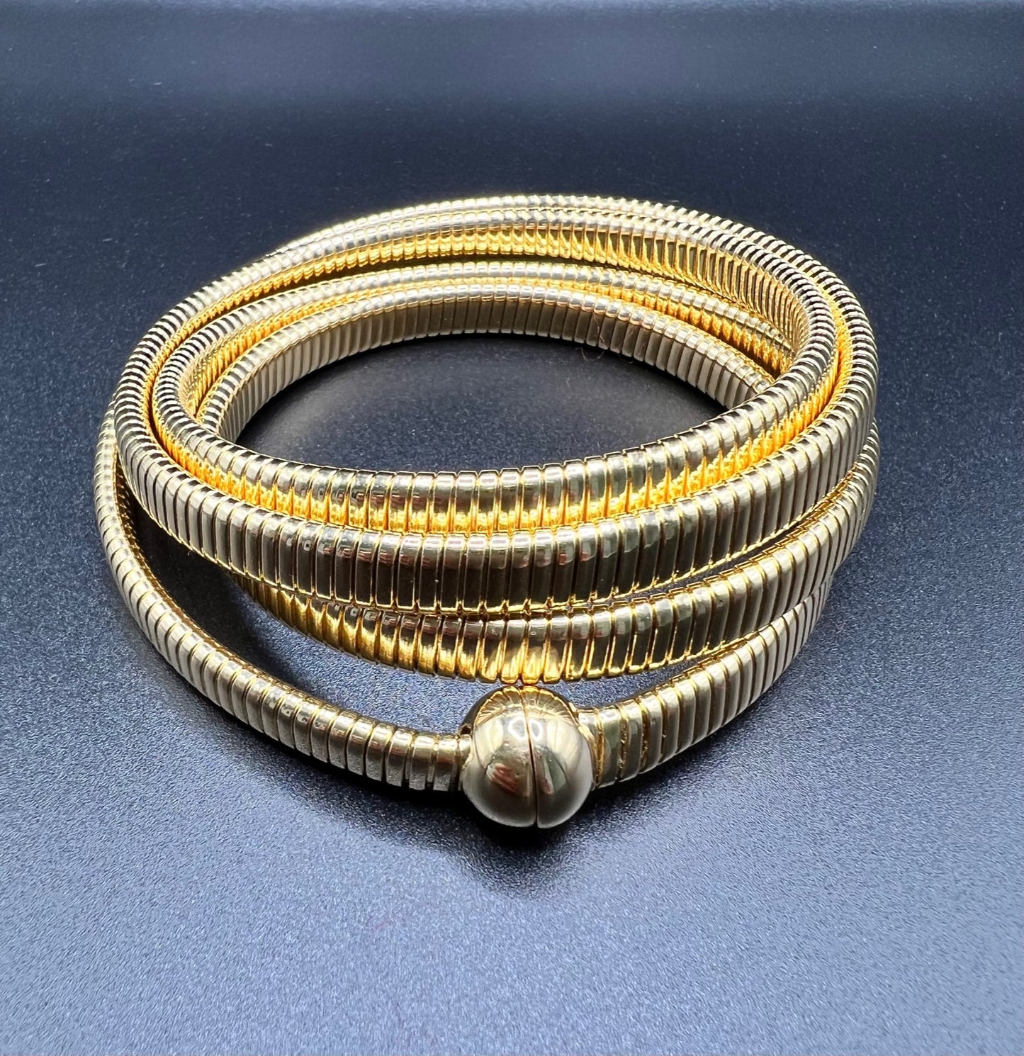 Pulsera tubogas oro larga